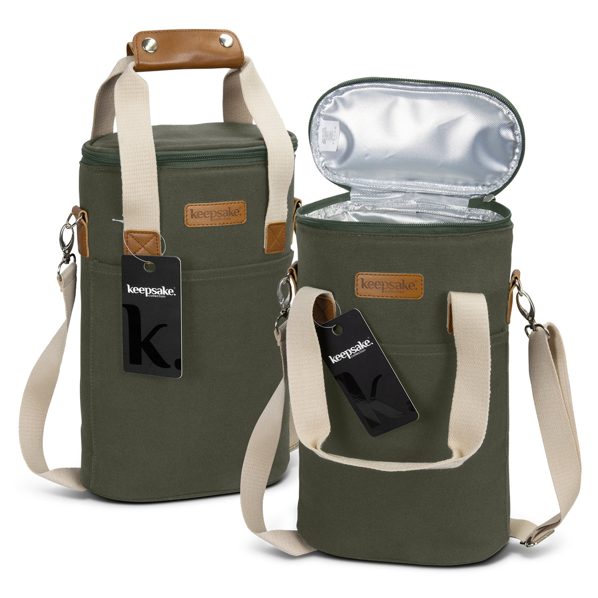 Keepsake Merchant Wine Cooler Bag - Olive