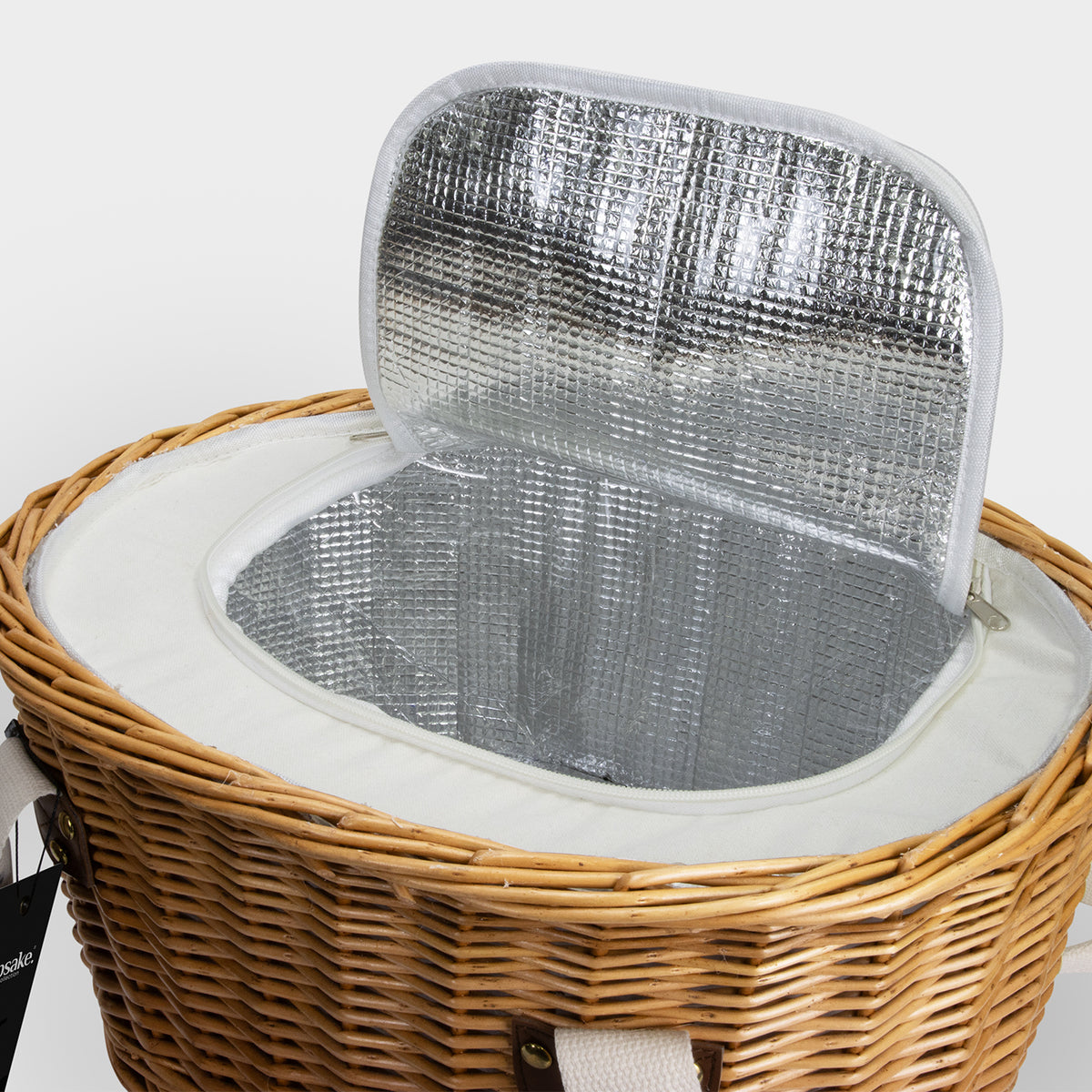 Keepsake Picnic Cooler Basket - Open