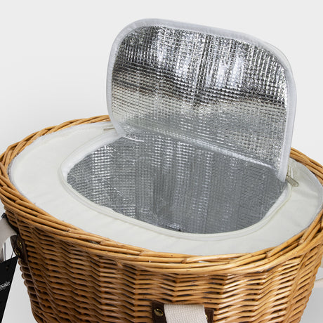 Keepsake Picnic Cooler Basket - Open