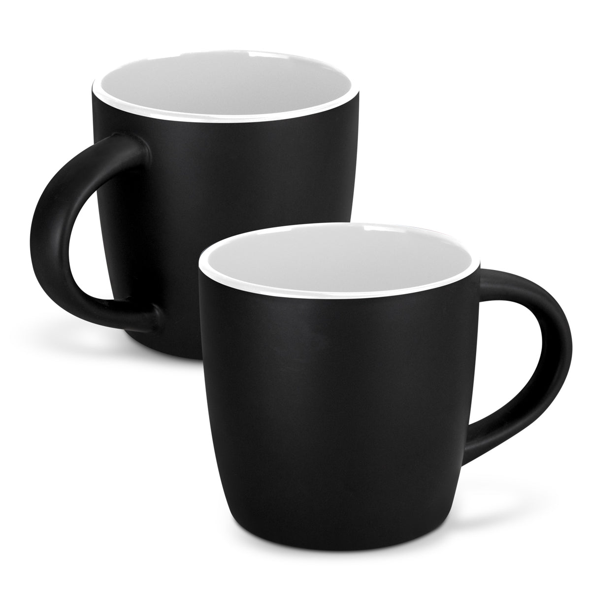 Mocha Coffee Mug - Two-Tone - Black/White