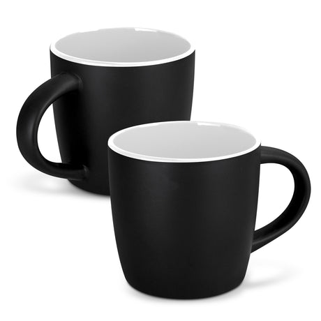 Mocha Coffee Mug - Two-Tone - Black/White