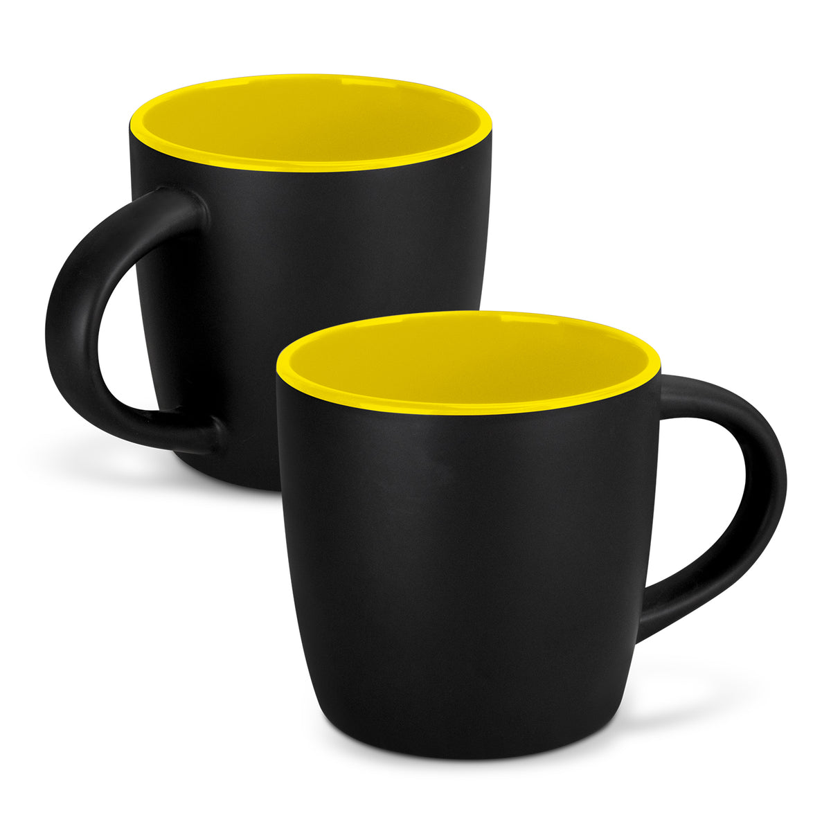 Mocha Coffee Mug - Two-Tone - Black/Yellow