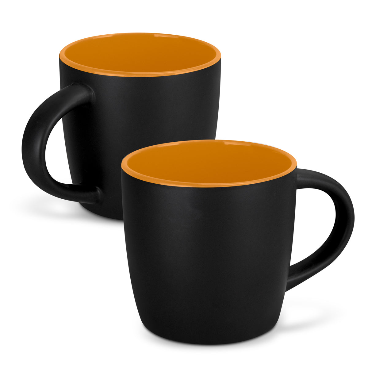 Mocha Coffee Mug - Two-Tone - Black/Orange