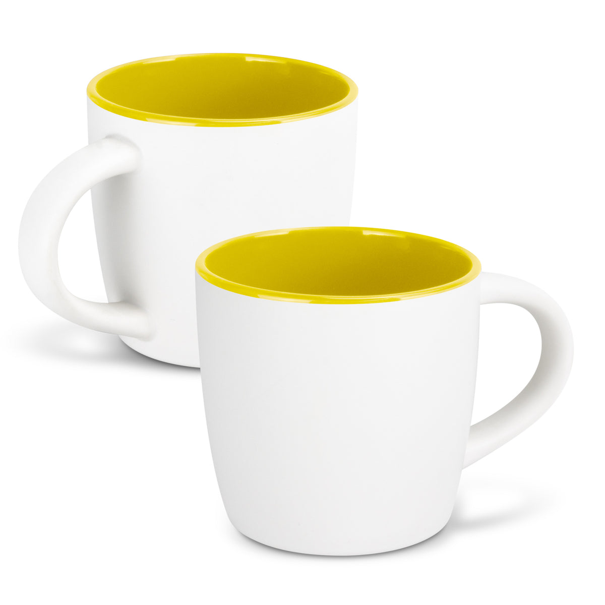 Mocha Coffee Mug - Two-Tone - White/Yellow