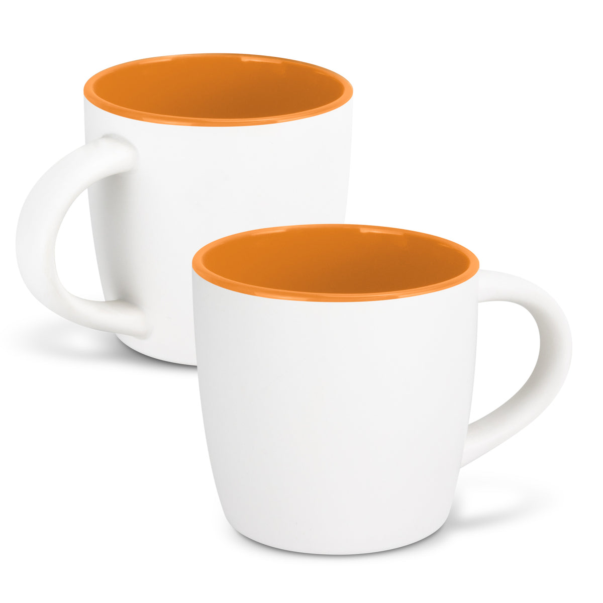 Mocha Coffee Mug - Two-Tone - White/Orange
