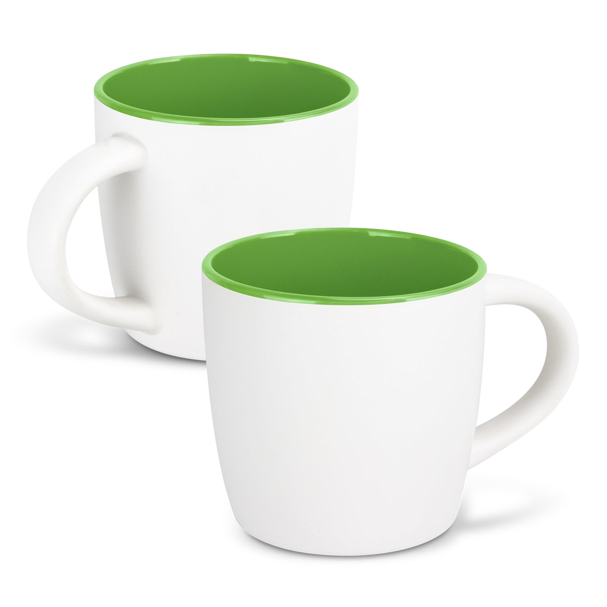 Mocha Coffee Mug - Two-Tone - White/Bright Green