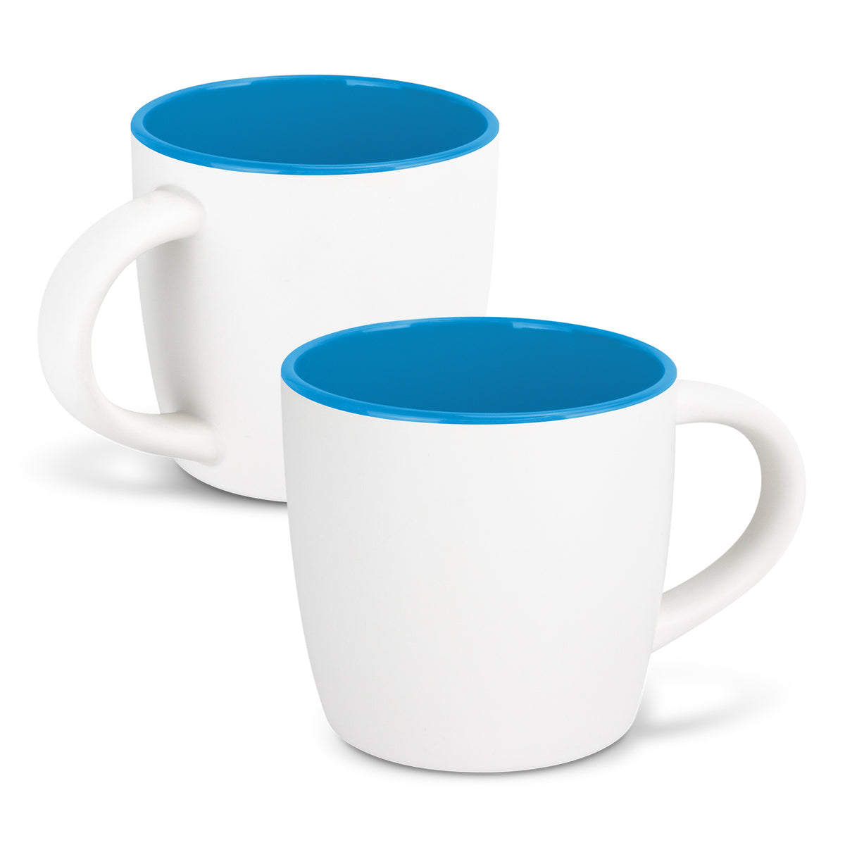 Mocha Coffee Mug - Two-Tone - White/Light Blue