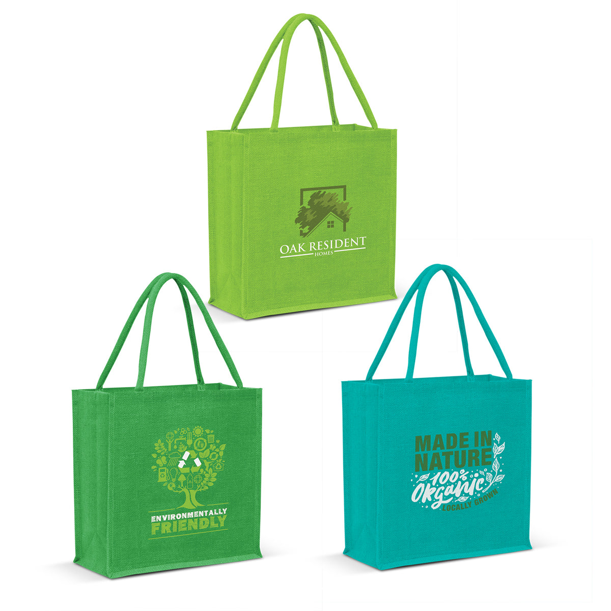 Monza Jute Tote Bag - Colour Match - Sale - Main