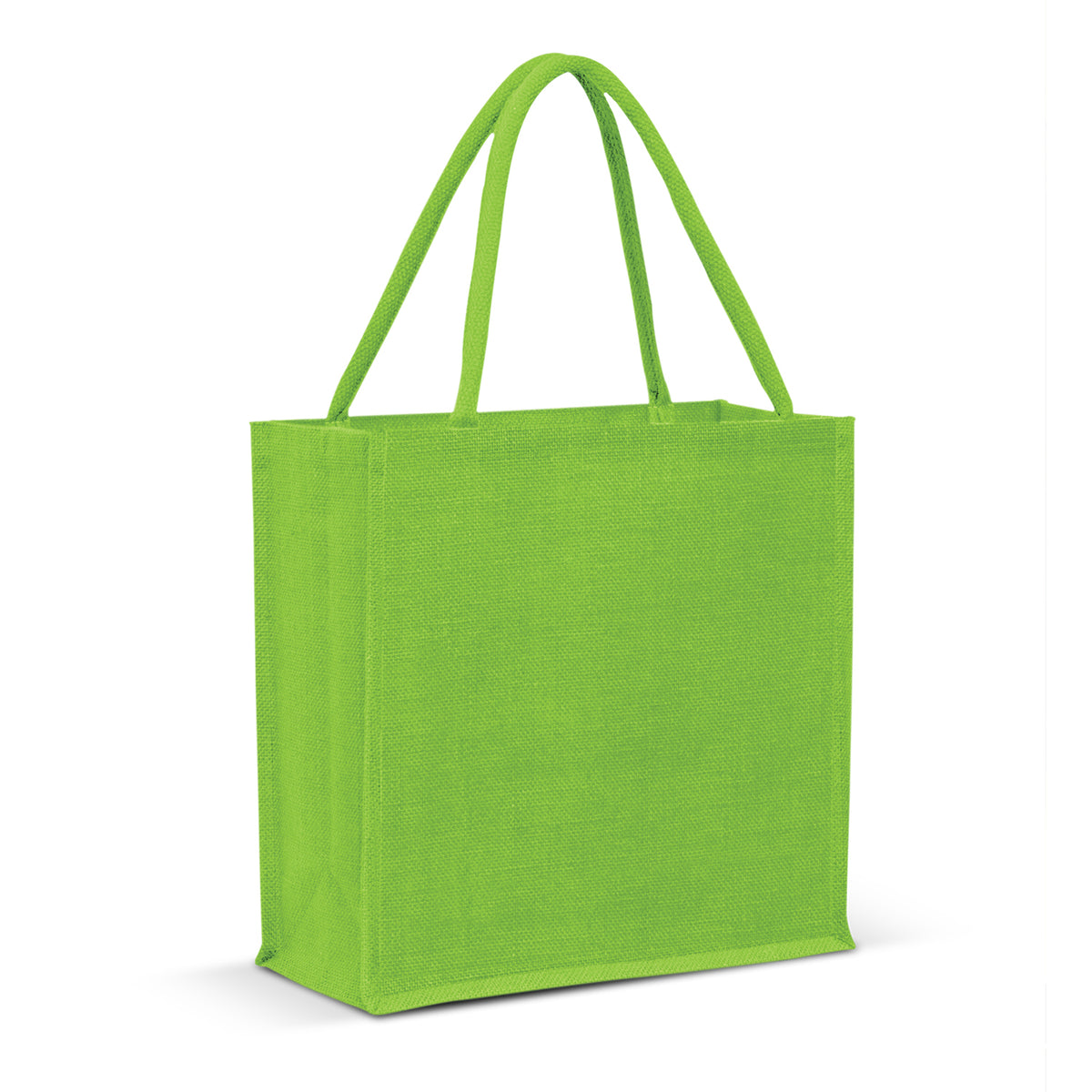 Monza Jute Tote Bag - Colour Match - Sale - Bright Green