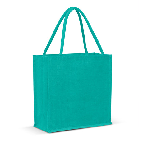 Monza Jute Tote Bag - Colour Match - Sale - Teal