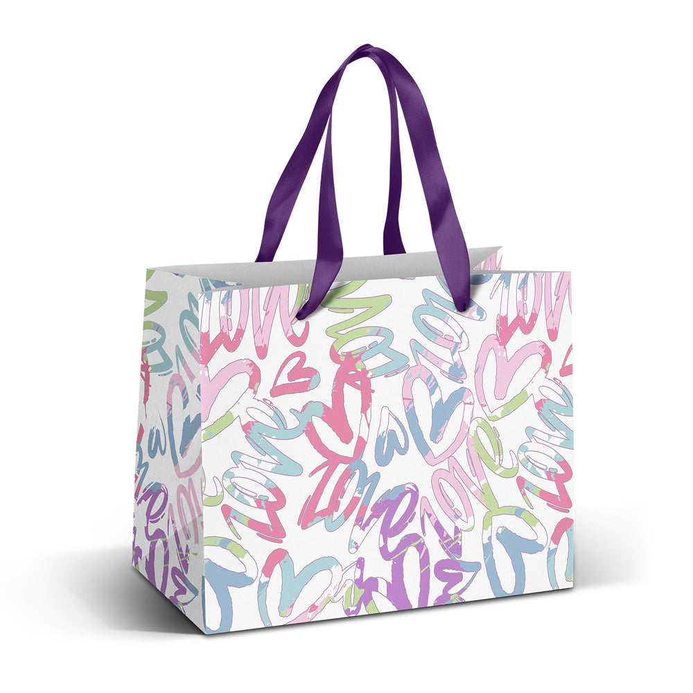 Medium Ribbon Handle Paper Bag - Full Colour - Main