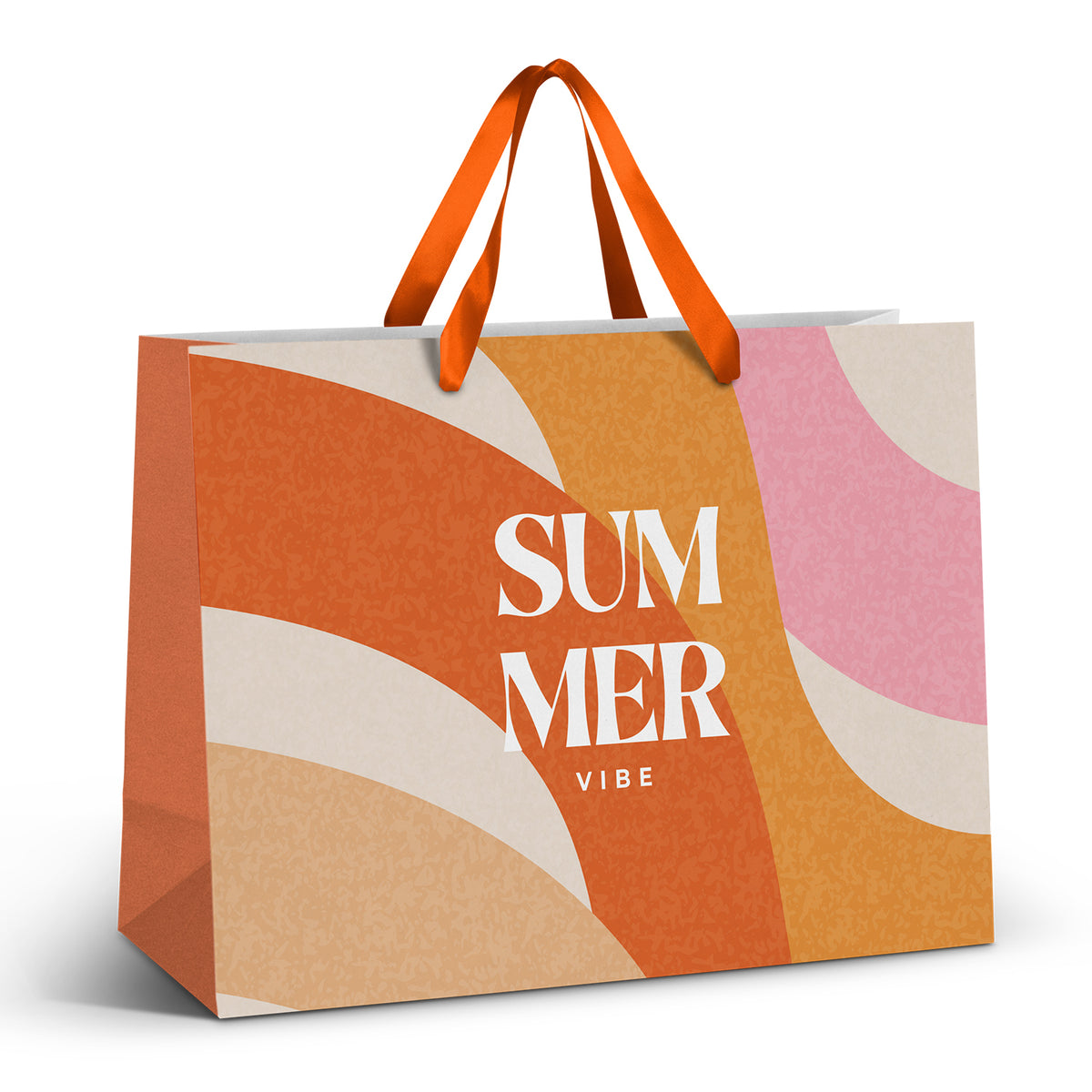Extra Large Ribbon Handle Paper Bag - Full Colour - Main