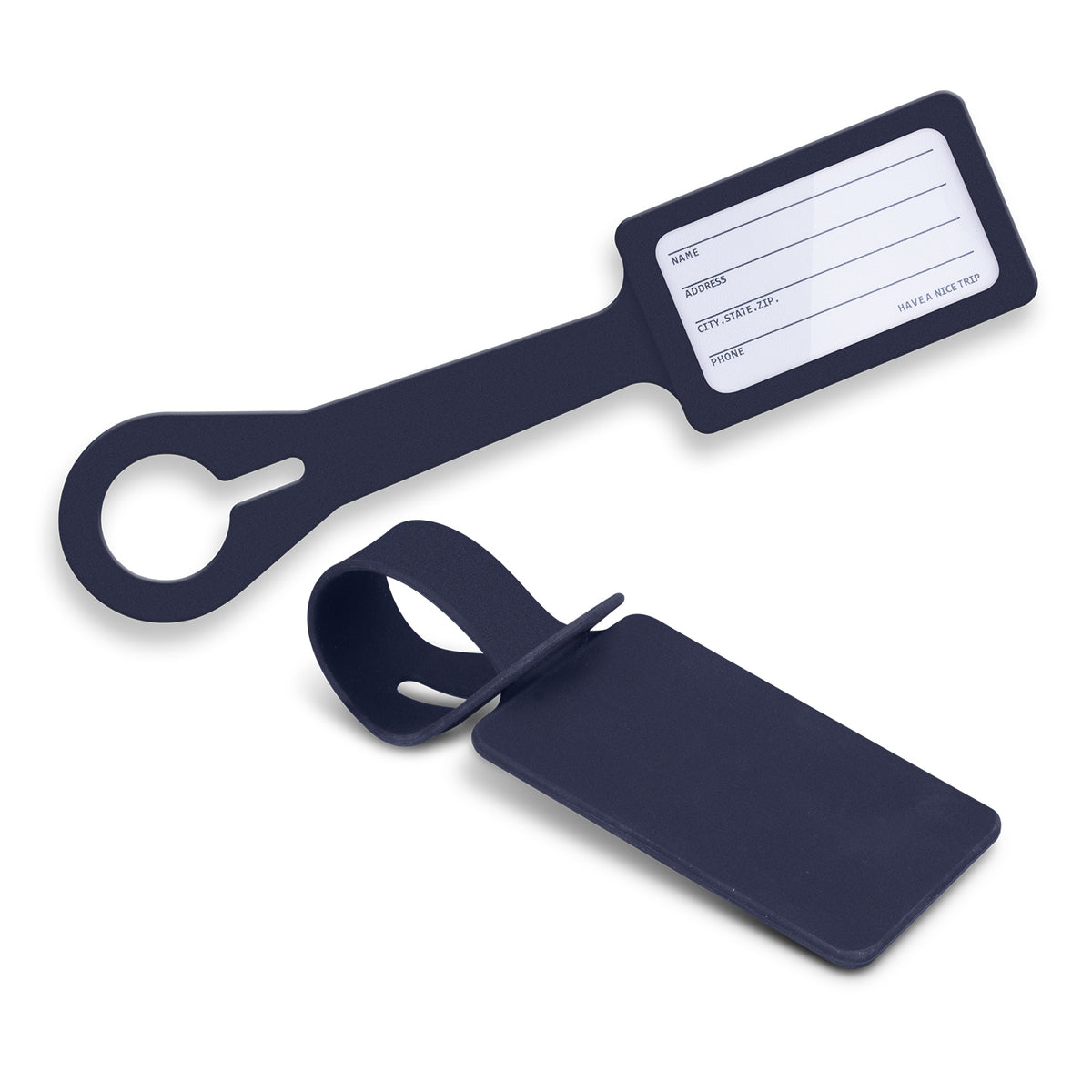 Silicone Luggage Tag - Navy