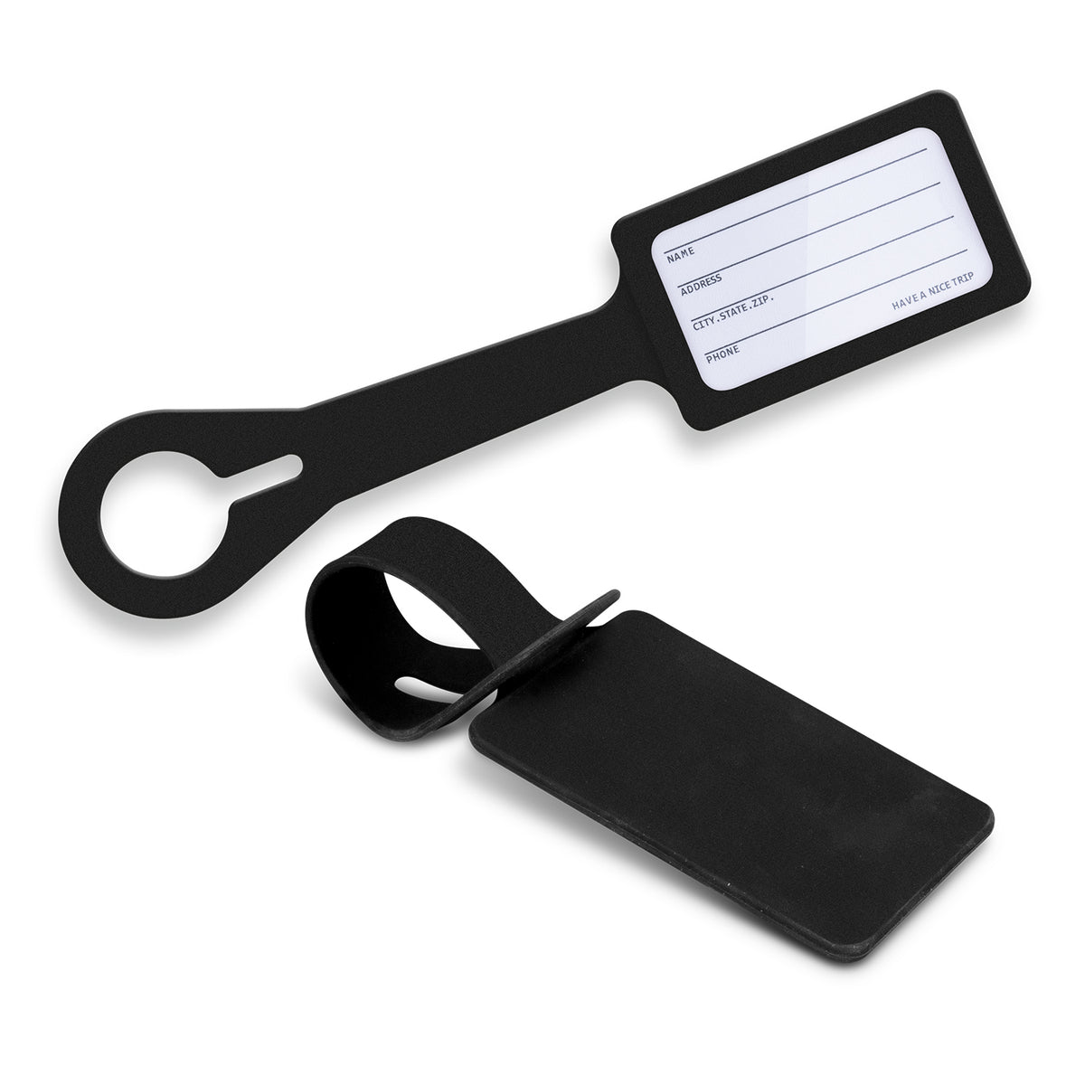 Silicone Luggage Tag - Black
