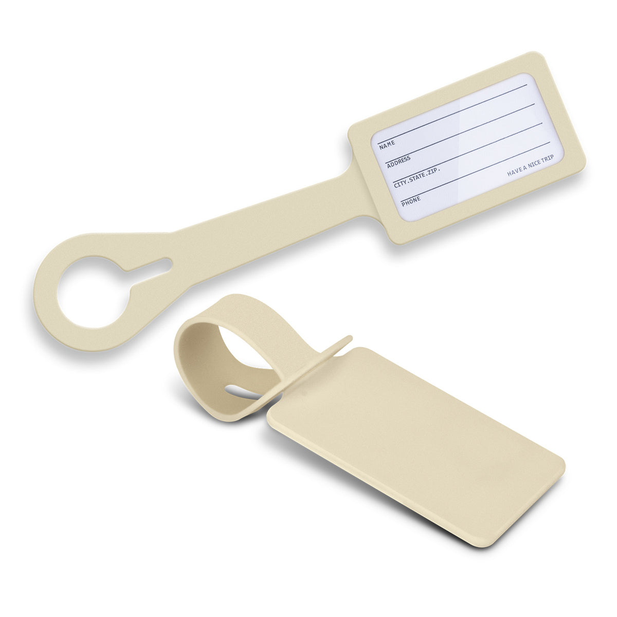 Silicone Luggage Tag - Ecru