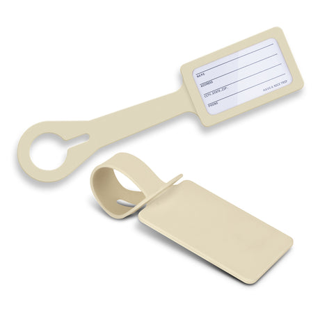 Silicone Luggage Tag - Ecru
