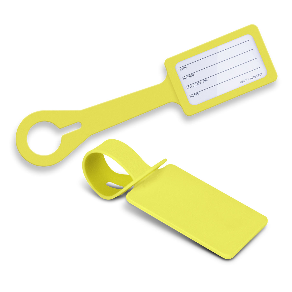 Silicone Luggage Tag - Yellow
