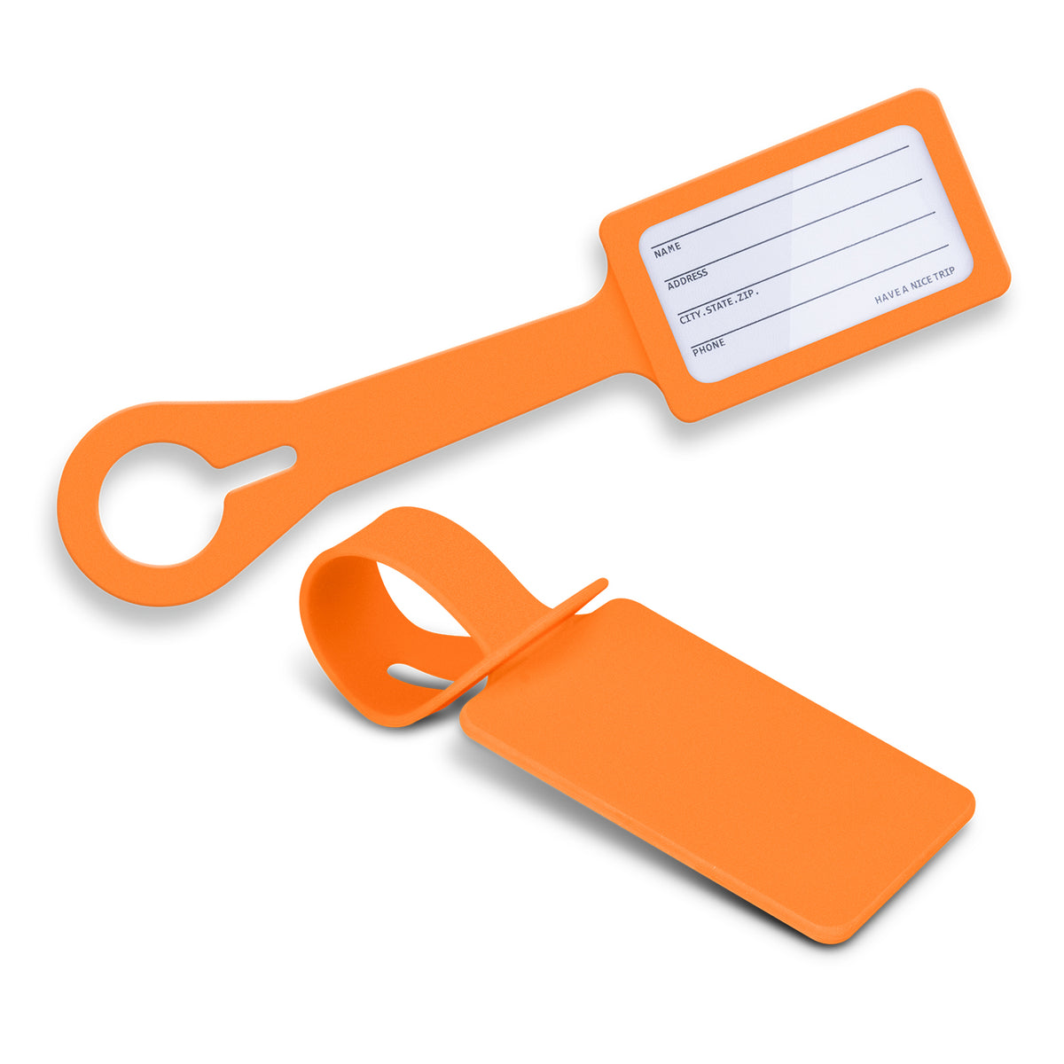 Silicone Luggage Tag - Orange
