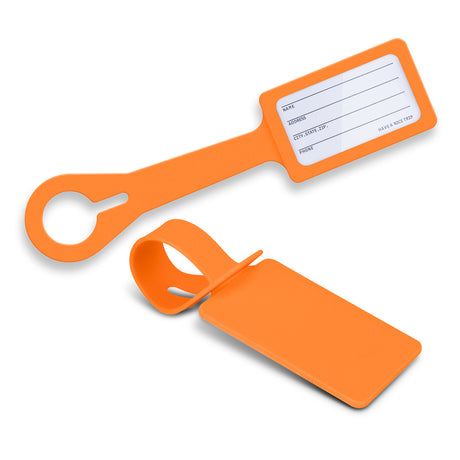 Silicone Luggage Tag - Orange