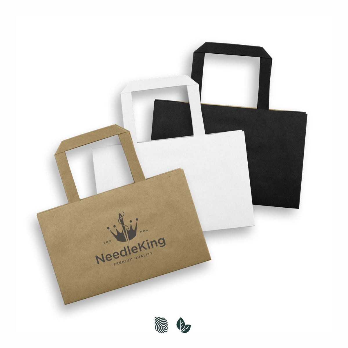 Small Flat Handle Paper Bag Landscape - Impact Aware