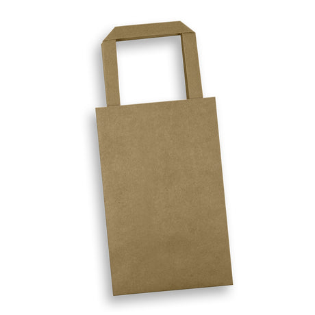 Small Flat Handle Paper Bag Portrait - Natural