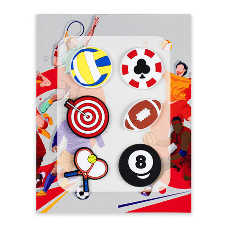 Custom Shoe Charms - 6 Pack - Front