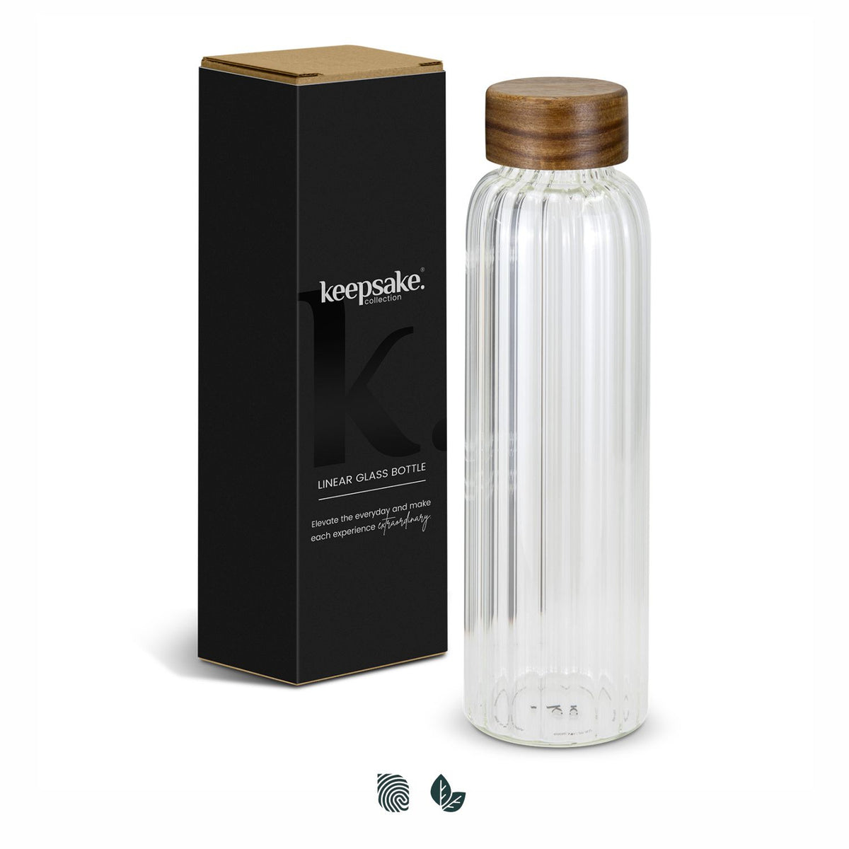 Keepsake Linear Glass Drink Bottle - Impact Aware