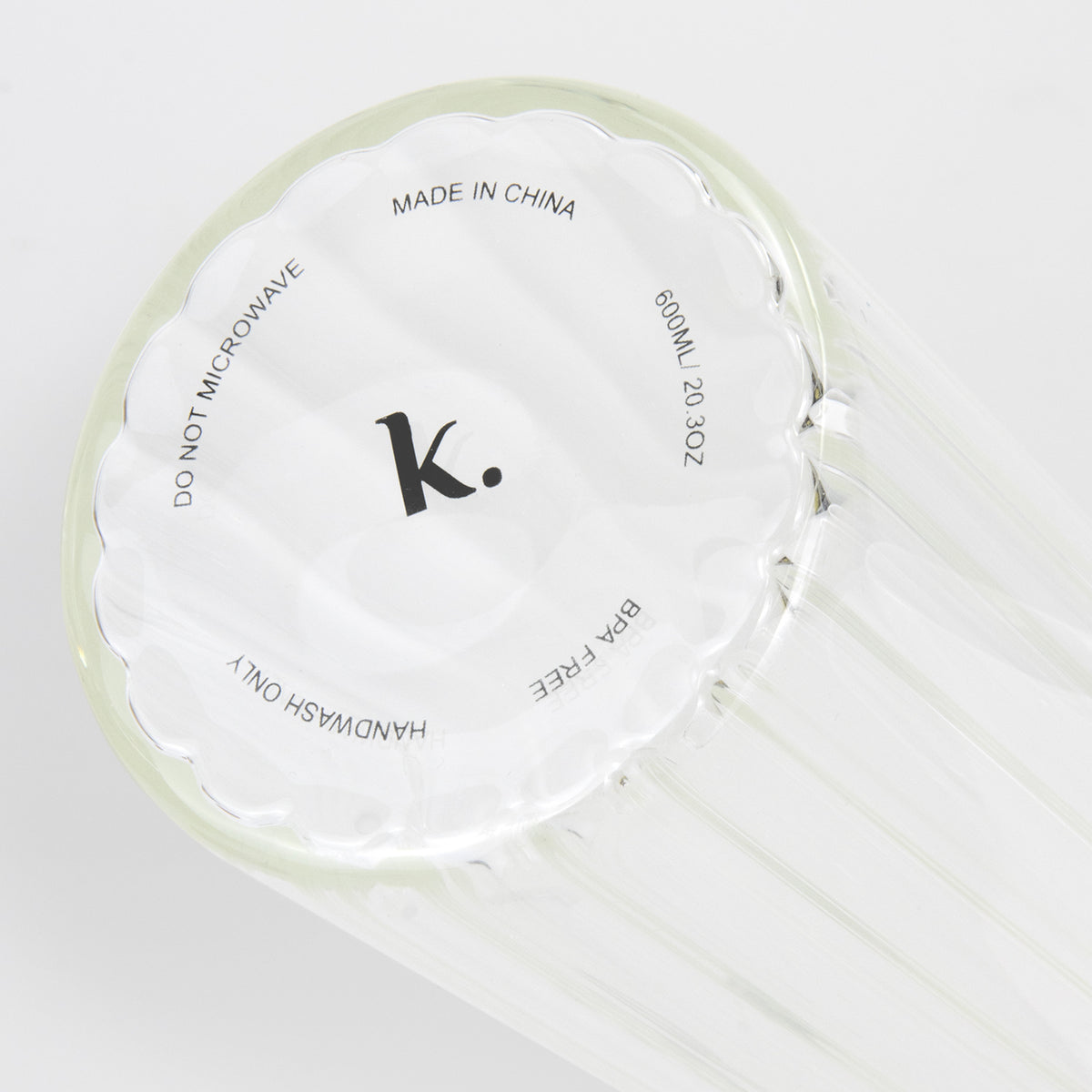 Keepsake Linear Glass Drink Bottle - Detail