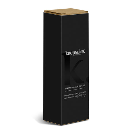 Keepsake Linear Glass Drink Bottle - Gift Box