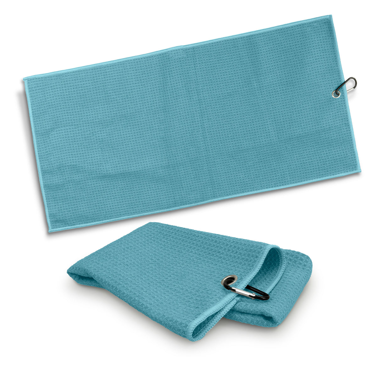 Waffle Golf Towel - Light Blue