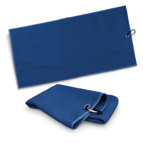 Waffle Golf Towel - Royal Blue