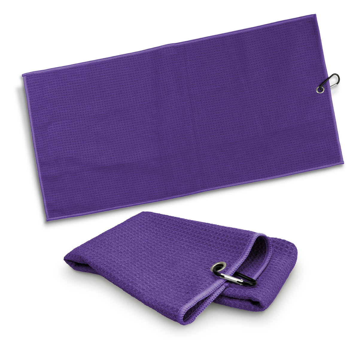 Waffle Golf Towel - Purple
