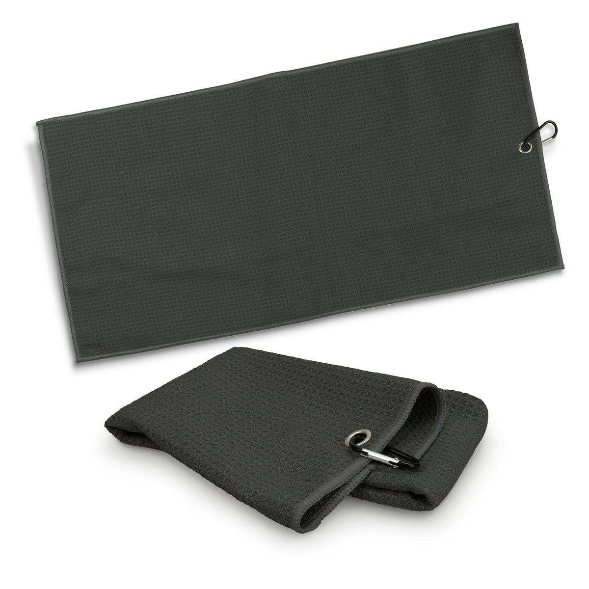 Waffle Golf Towel - Black