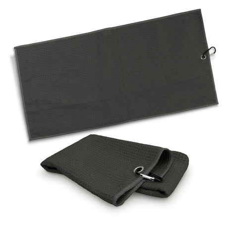 Waffle Golf Towel - Black