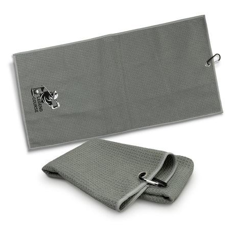Waffle Golf Towel - Grey