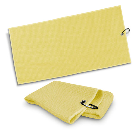 Waffle Golf Towel - Yellow