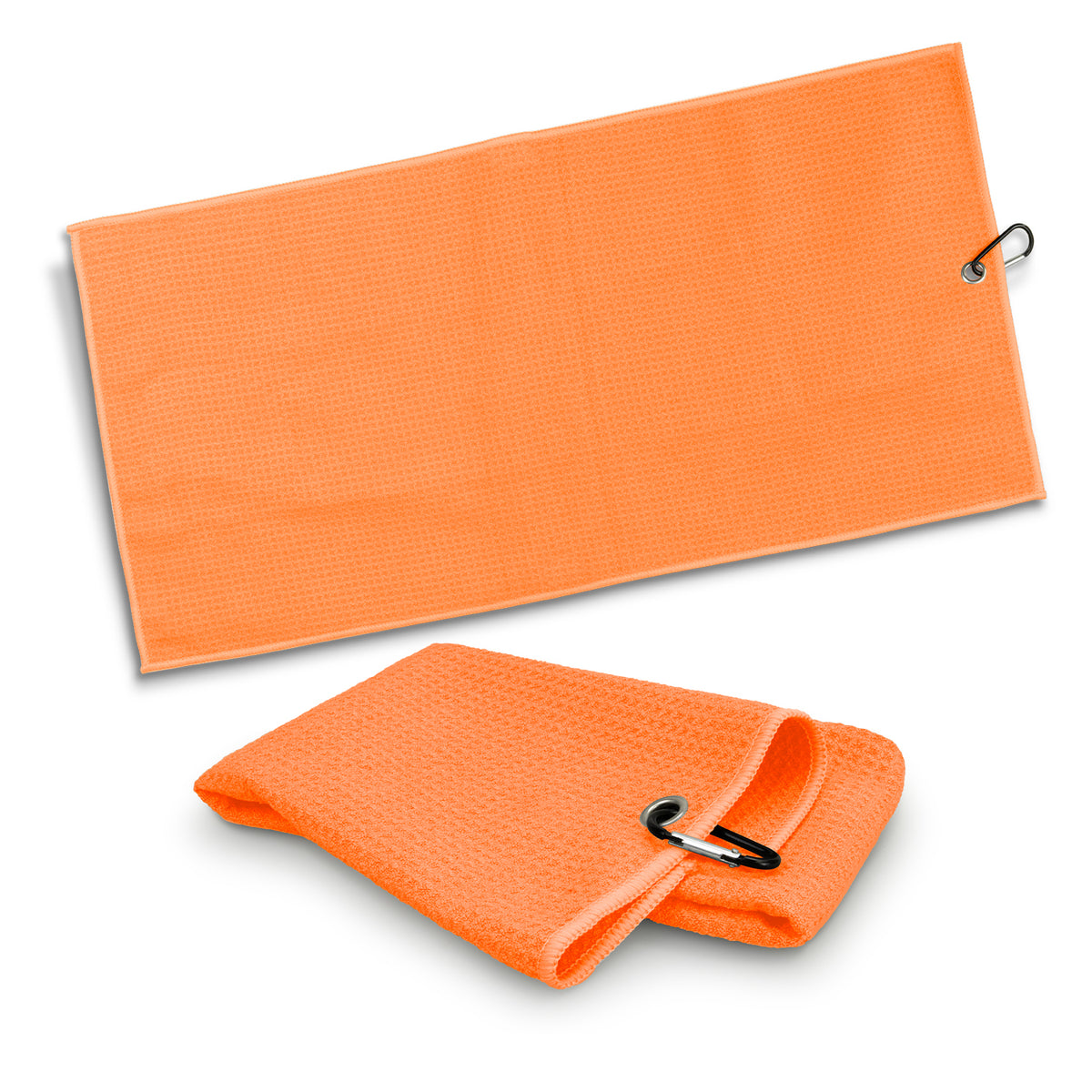 Waffle Golf Towel - Orange