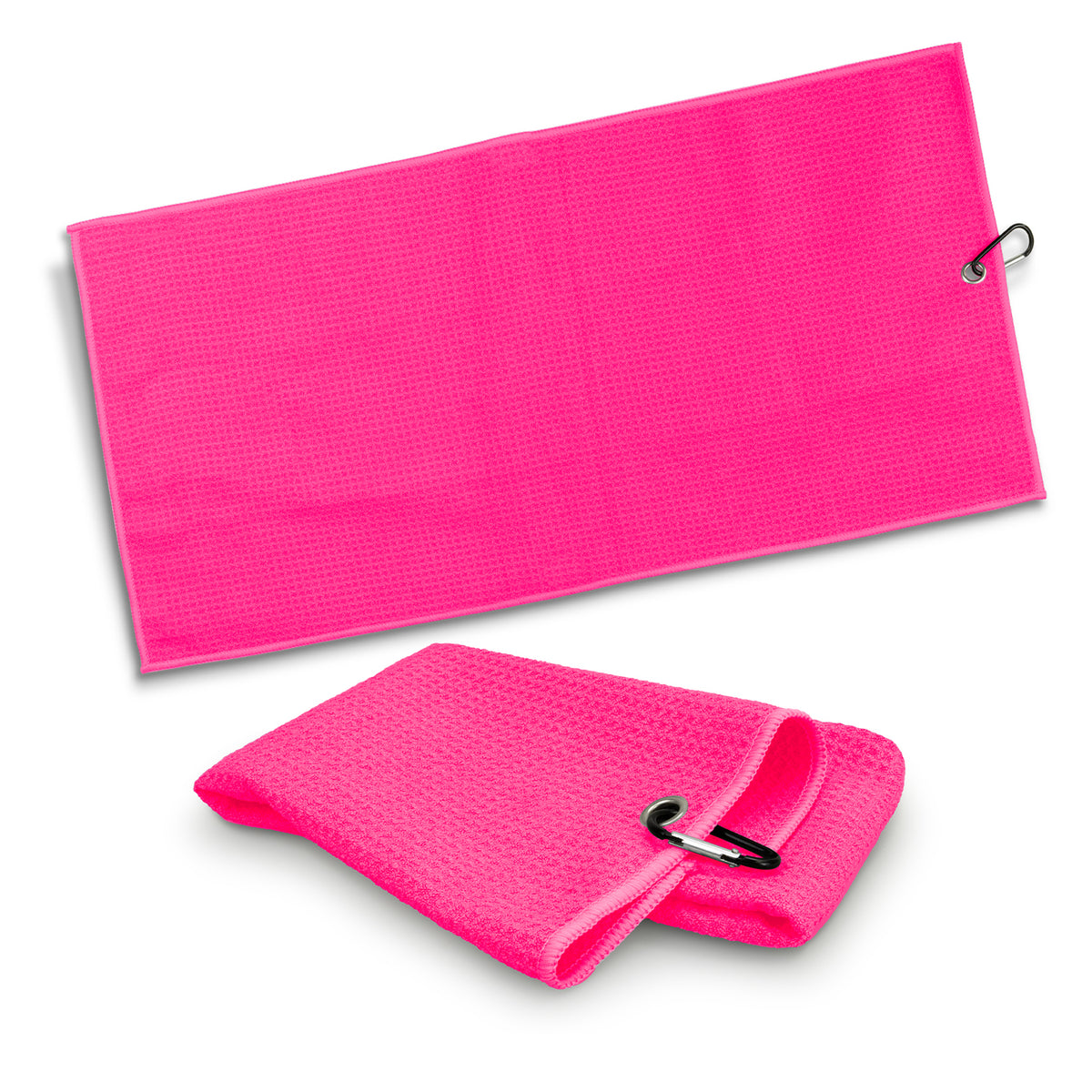 Waffle Golf Towel - Magenta