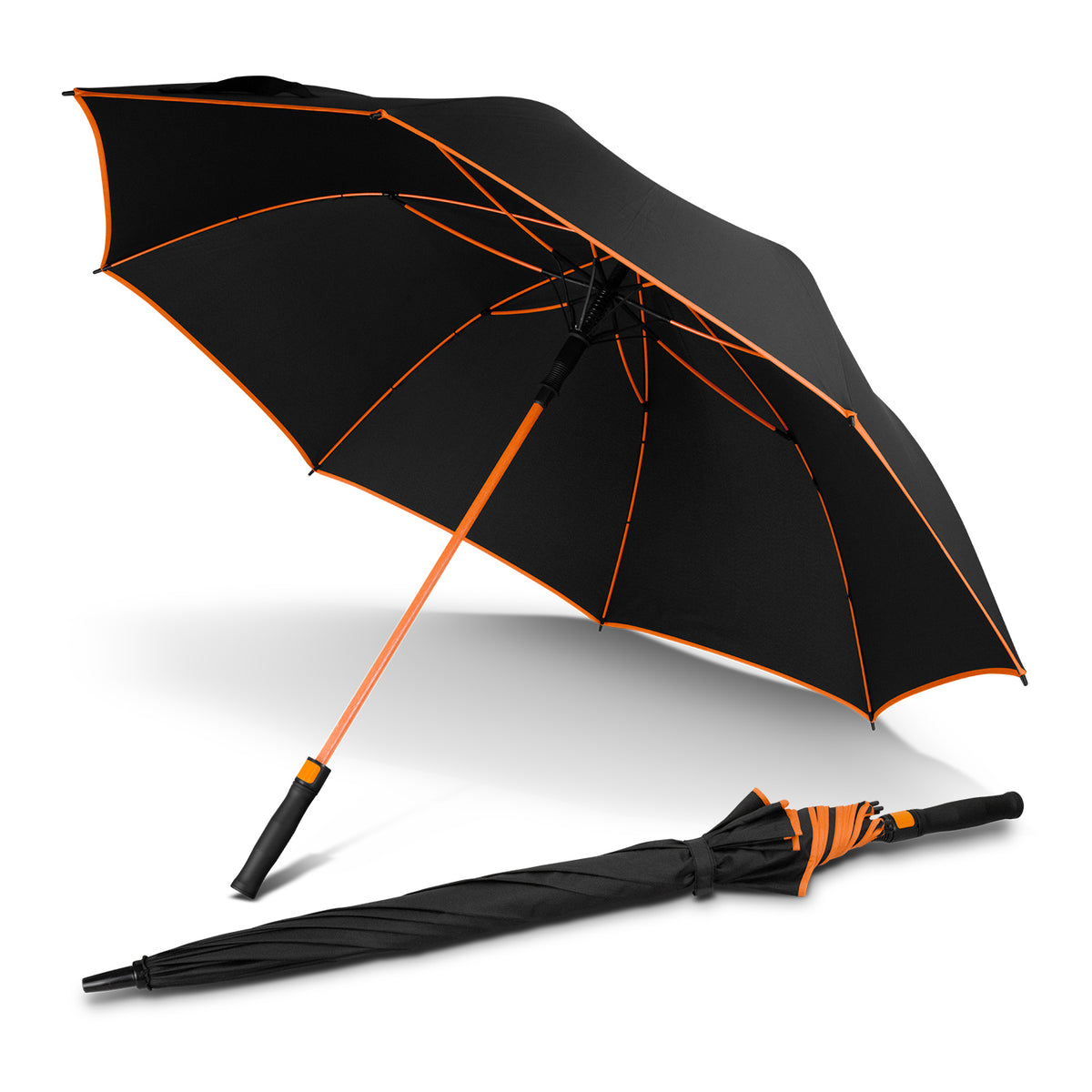 Monsoon Umbrella - Black/Orange