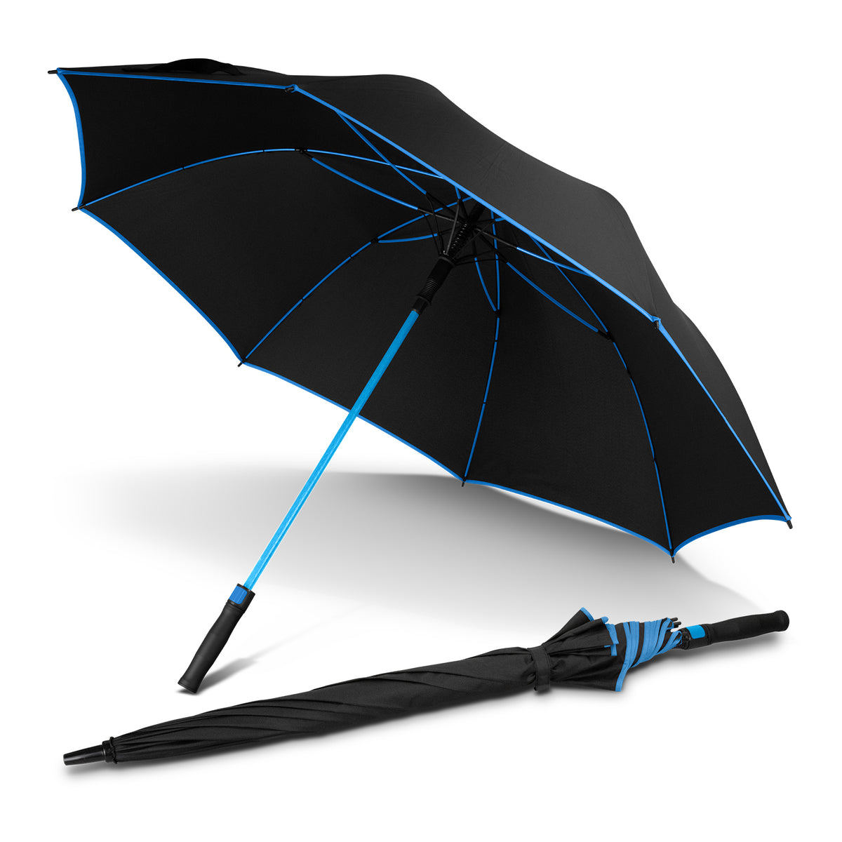 Monsoon Umbrella - Black/Light Blue