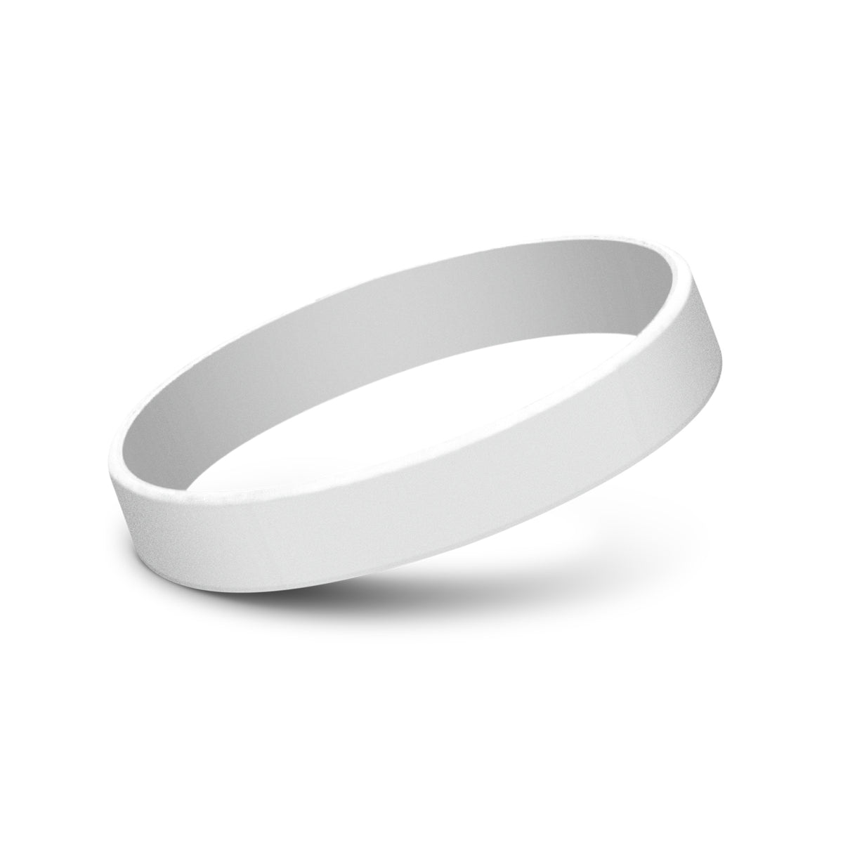 Kids Silicone Wrist Band - White