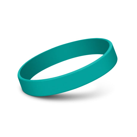 Kids Silicone Wrist Band - Debossed - Teal