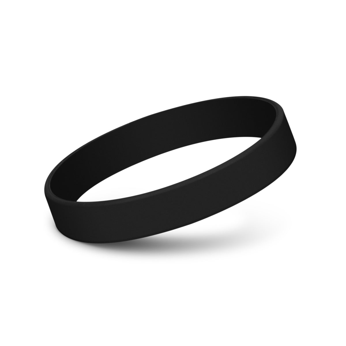Kids Silicone Wrist Band - Debossed - Black