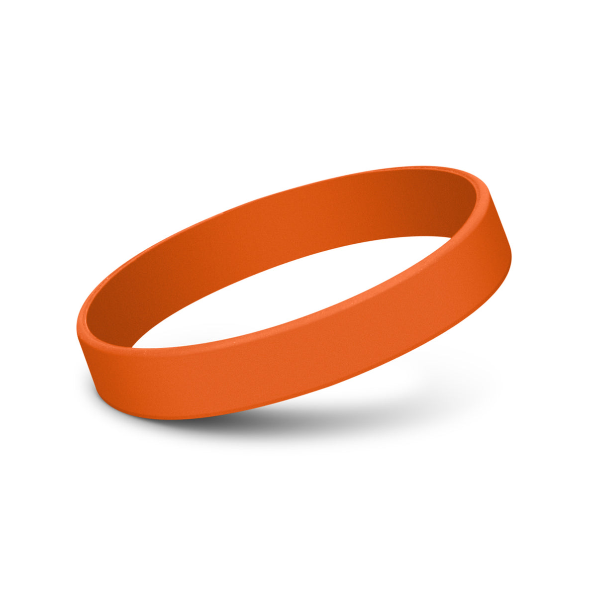 Kids Silicone Wrist Band - Debossed - Orange