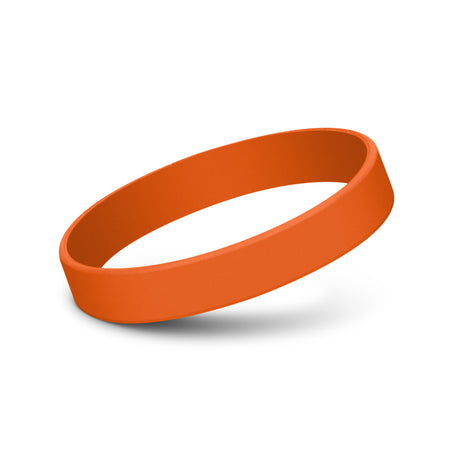 Kids Silicone Wrist Band - Debossed - Orange