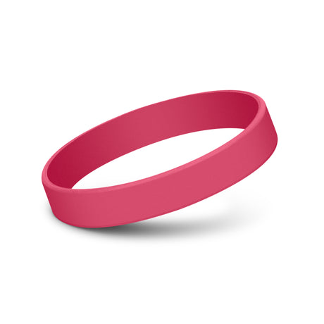 Kids Silicone Wrist Band - Debossed - Pink