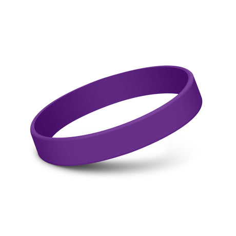 Kids Silicone Wrist Band - Embossed - Purple