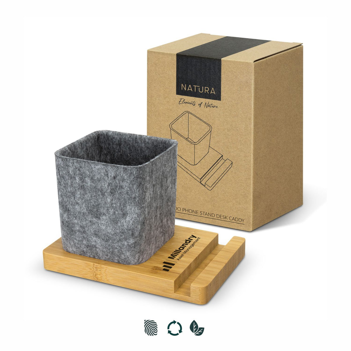 NATURA Bamboo Phone Stand Desk Caddy - Impact Aware