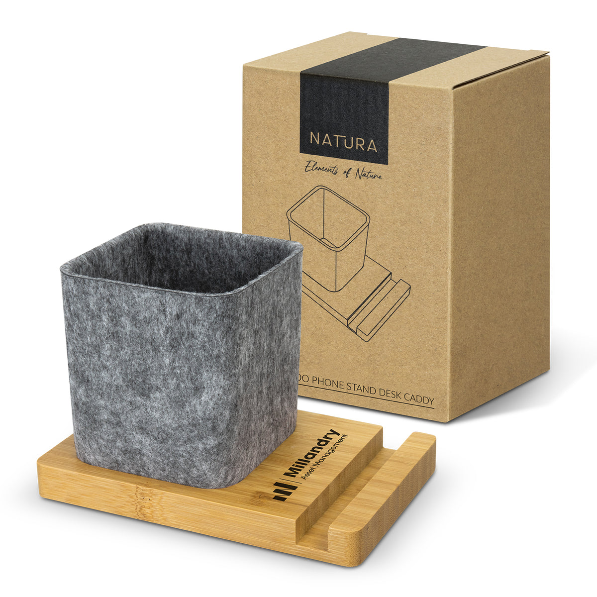 NATURA Bamboo Phone Stand Desk Caddy - Main