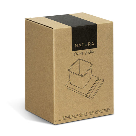 NATURA Bamboo Phone Stand Desk Caddy - Gift Box